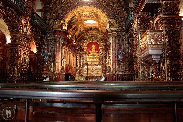 Monasterio de São Bento todo el interior en oro