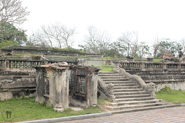 El palacio del Emperador, en ruinas