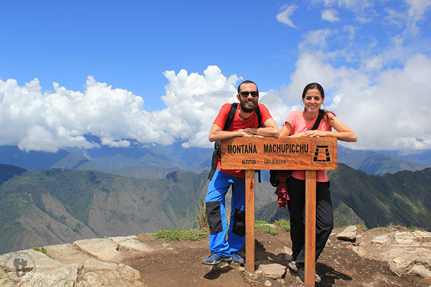Cima de la montaña Machu Picchu