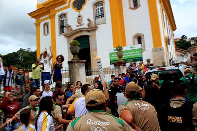 Llegada de la antorcha olímpica