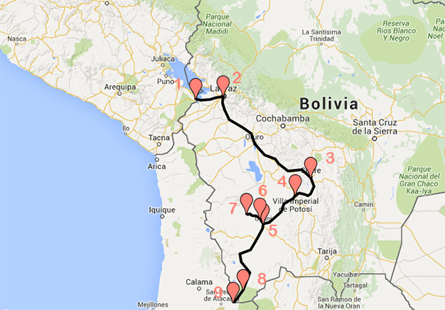Recorrido Bolivia
