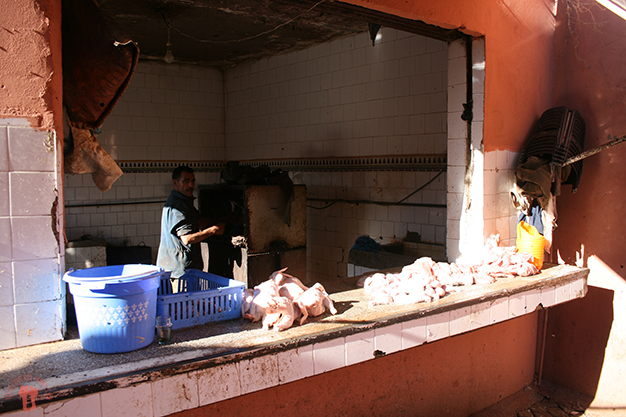 Mercado de comida en el zoco