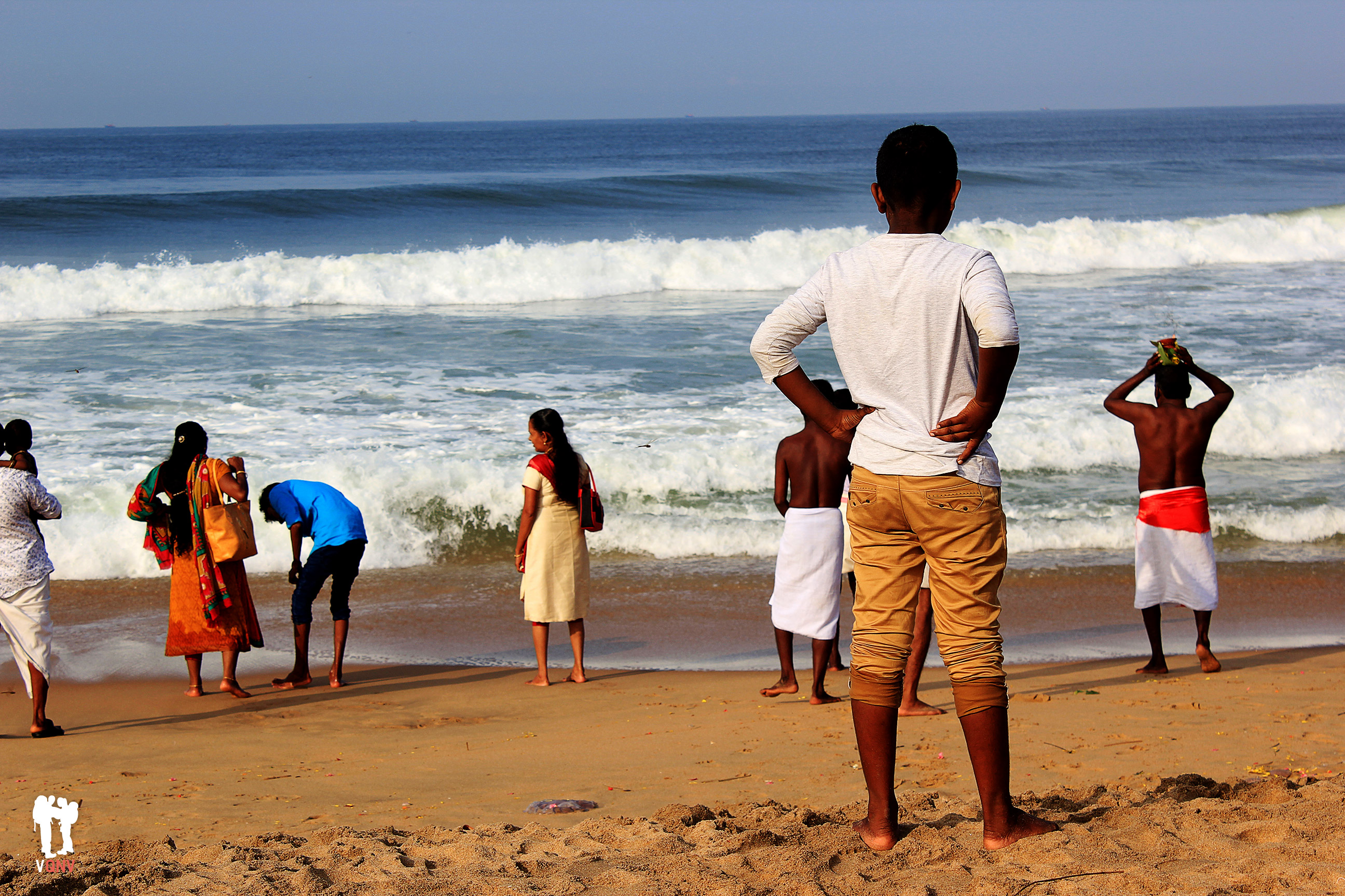 Puja en la playa de Varkala